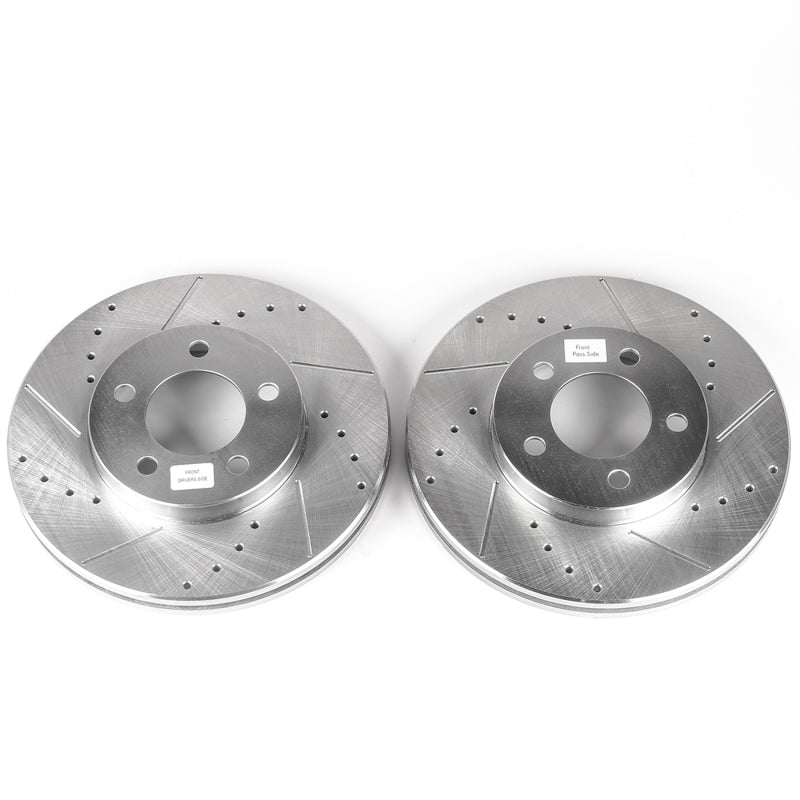 Power Stop 94-00 Ford Taurus Front Evolution Drilled & Slotted Rotors - Pair PowerStop