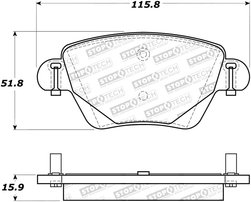 StopTech Premium Ceramic Brake Pads - 308.09110