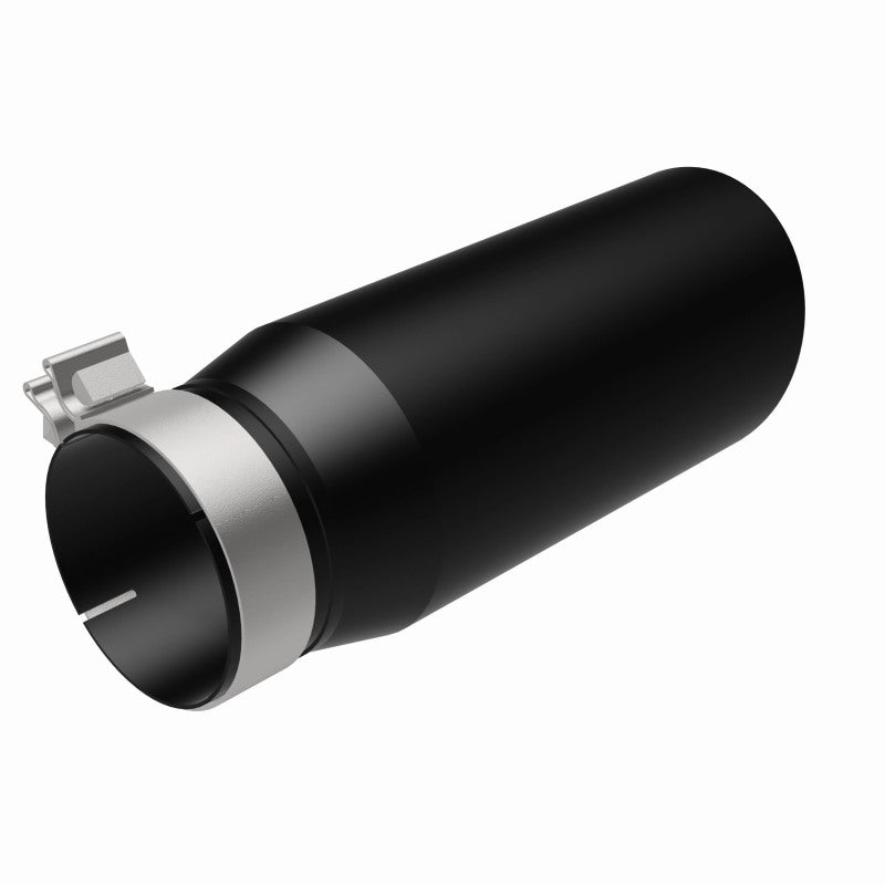 MagnaFlow Tip Stainless Black Coated Single Double Round Single Outlet 5in Dia 4in Inlet 13in L Magnaflow