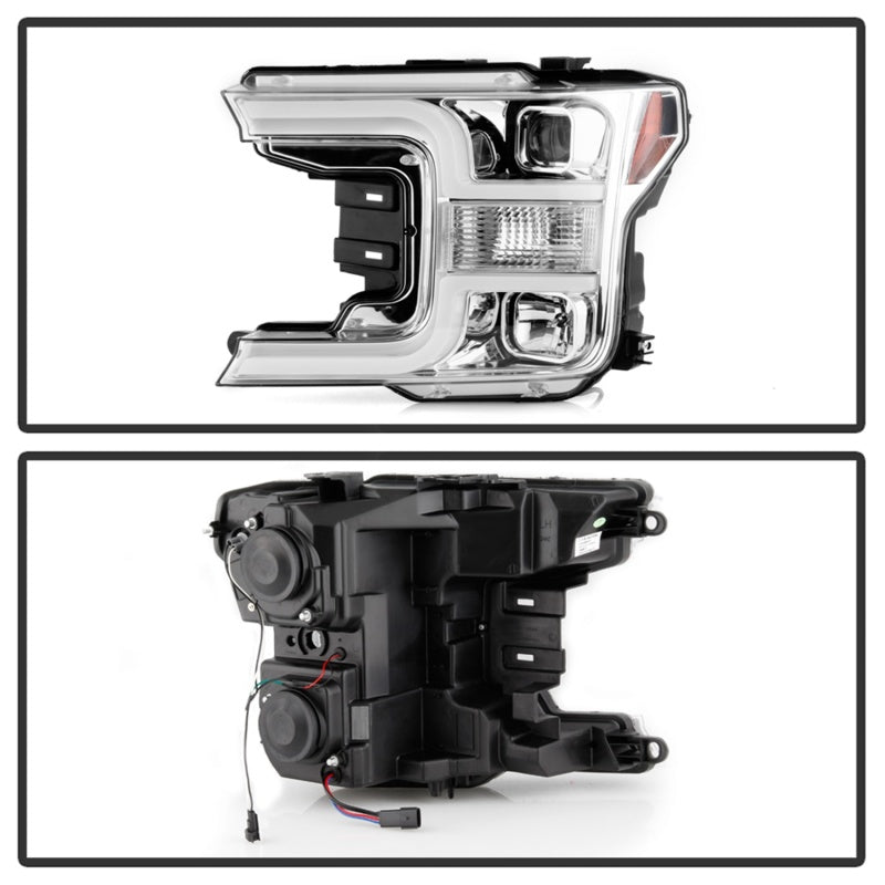 Spyder Signature Ford F150 18-19 (Halogen Model) Projector Headlights - Chrome (PRO-YD-FF15018-LB-C) SPYDER