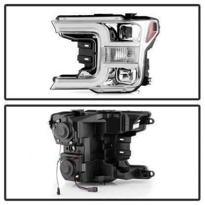 Spyder Signature Ford F150 18-19 (Halogen Model) Projector Headlights - Chrome (PRO-YD-FF15018-LB-C) SPYDER