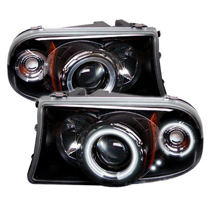 Spyder Dodge Dakota 97-04 1PC Projector Headlights CCFL Halo LED Blk PRO-YD-DDAK97-CCFL-BK SPYDER
