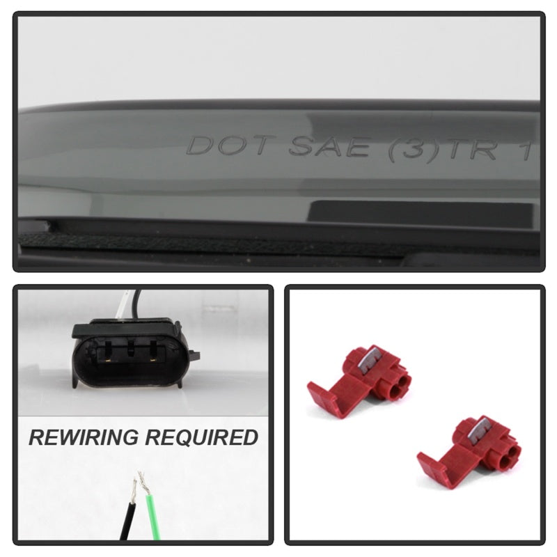 Spyder 15-16 Ford Mustang LED Reverse Lights - Black Smoke w/ Red Bar (ALT-YD-FM15RED-REV-BSM) SPYDER
