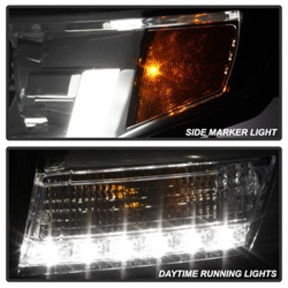 Spyder Chevy Tahoe / Suburban 2015 -2016 Projector Headlights - DRL LED - Chrome PRO-YD-CTA15-DRL-C SPYDER