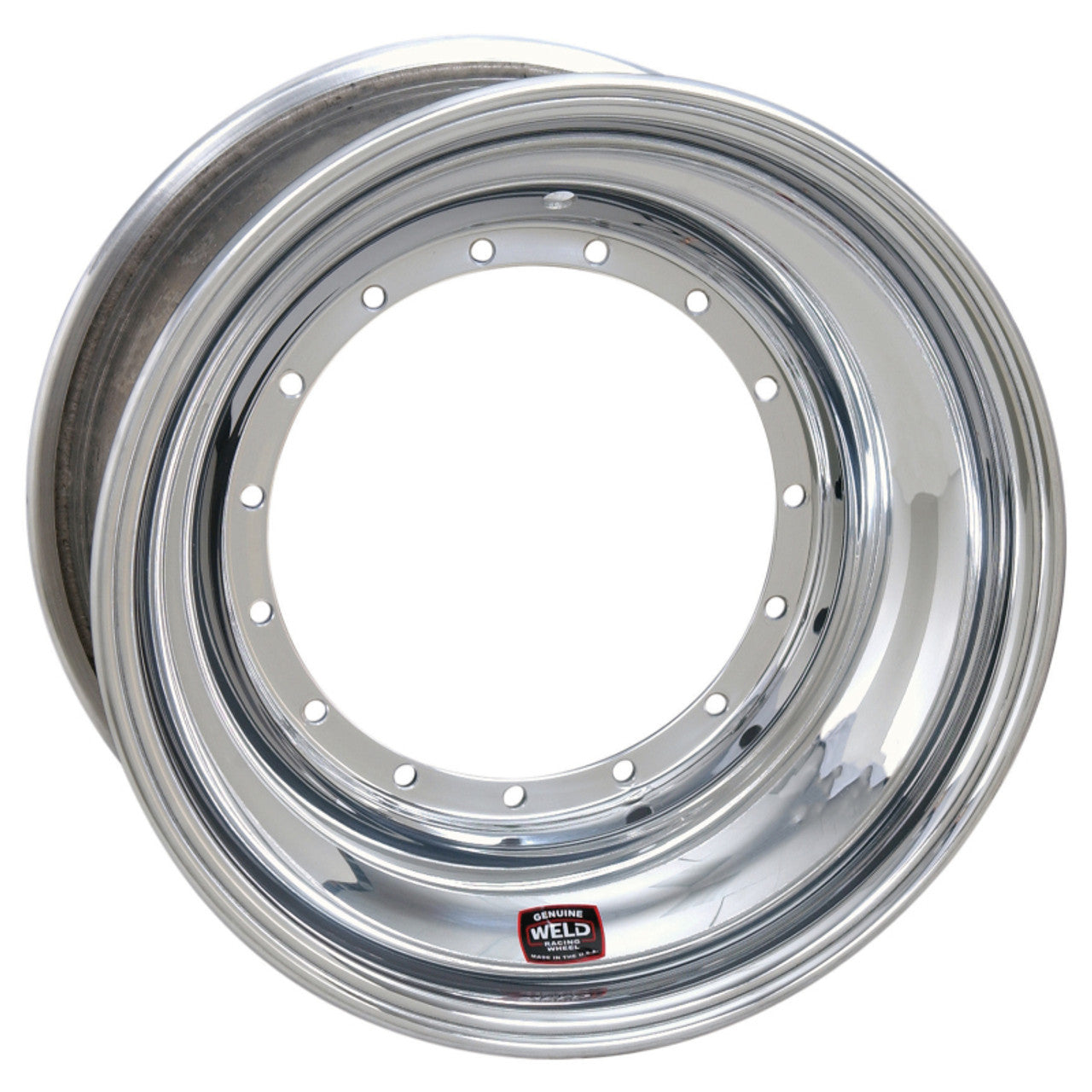 Weld Sprint Direct Mount 15x8 / 5x9.75 BP / 3in. BS Polished Assembly - Outer Beadlock w/6-Dzus Cvr