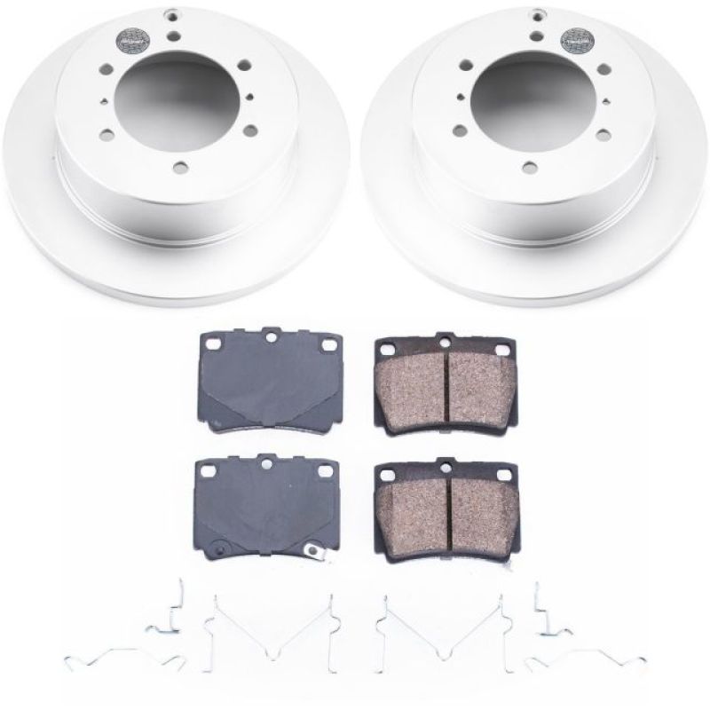 Power Stop 97-04 Mitsubishi Montero Sport Rear Z17 Evolution Geomet Coated Brake Kit PowerStop