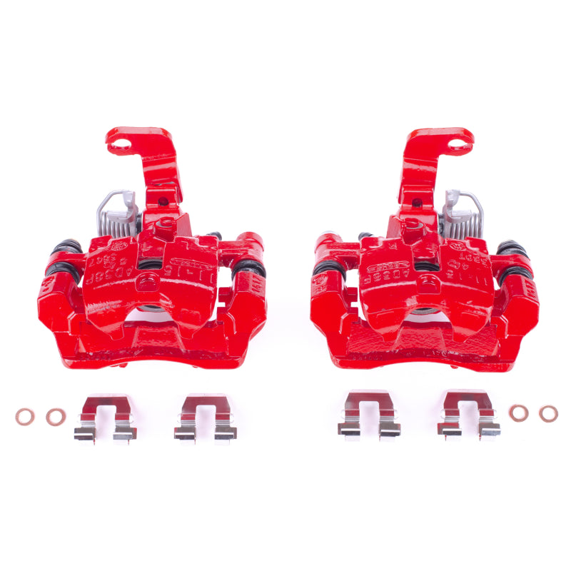 Power Stop 00-05 Buick LeSabre Rear Red Caliper - Pair w/Bracket