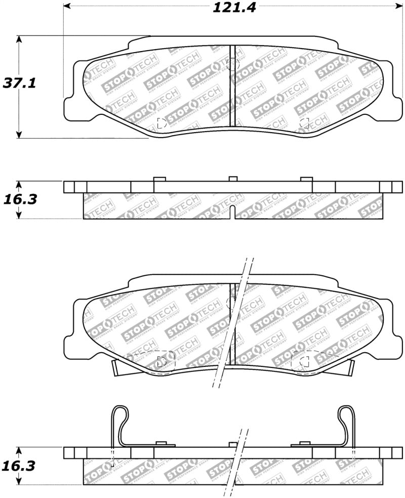 StopTech Street Disc Rear Brake Pads - 305.07320