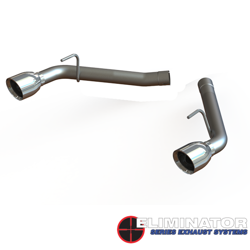 QTP 10-13 Chevrolet Camaro SS 6.2L 304SS Eliminator Muffler Delete Axle Back Exhaust w/4.5in Tips QTP