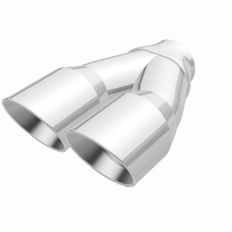 MagnaFlow Double Wall 3in Dual Round Polished Tip 2.25in Inlet Magnaflow