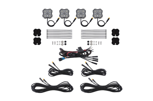 Diode Dyamics Rock Light - Red/White M8 Magnet 4-Pack