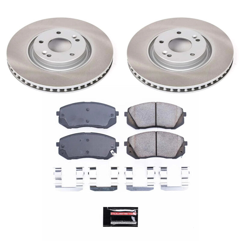 Power Stop 14-16 Kia Cadenza Front Semi-Coated Rotor Kit PowerStop