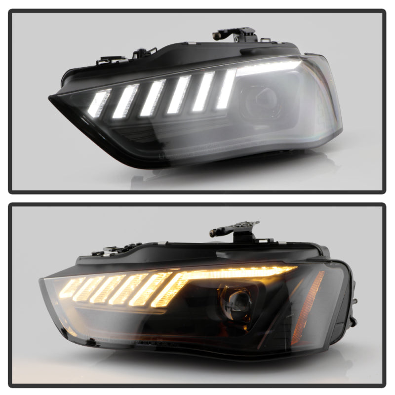 Spyder 13-16 Audi A4/S4 Halogen Model Only Projector Headlights - Black PRO-YD-AA413HALSI-BK SPYDER