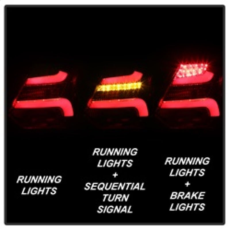 Spyder 12-14 Ford Focus 5DR LED Tail Lights - Red Clear (ALT-YD-FF12-LED-RC) SPYDER