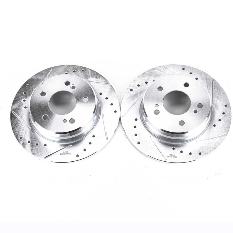 Power Stop 04-08 Chrysler Crossfire Rear Evolution Drilled & Slotted Rotors - Pair PowerStop