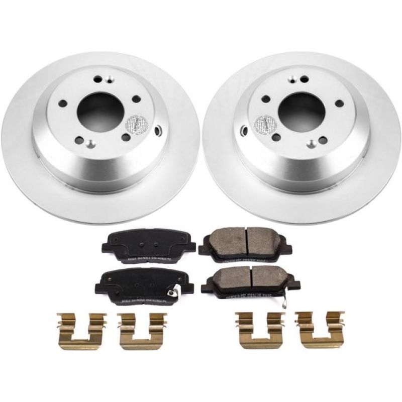 Power Stop 2019 Hyundai Santa Fe XL Rear Z17 Evolution Geomet Coated Brake Kit PowerStop