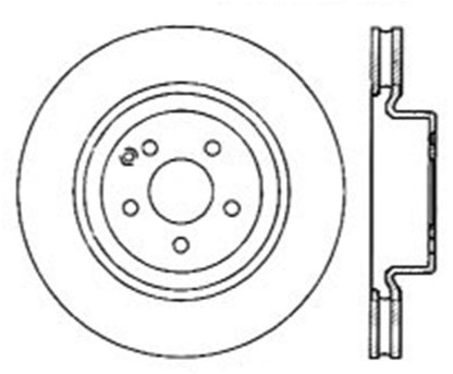 StopTech 05-09 Mercedes CLS500/CLS550 / 09 E500/E550 / 09-12 GLK350 Front Drilled Brake Rotors Stoptech