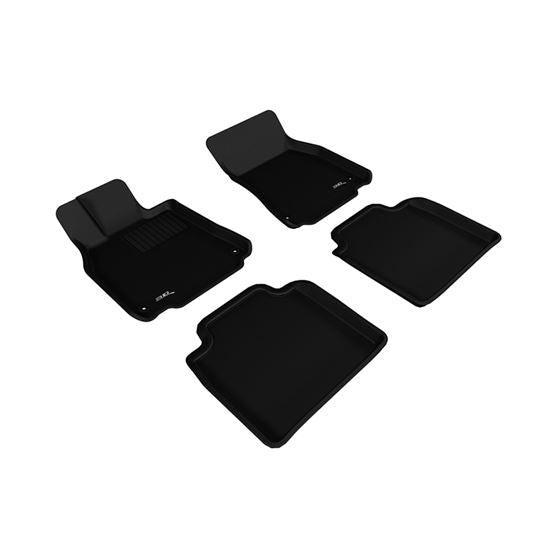 3D MAXpider L1LX04001509 2007-2012 Lexus LS460L Kagu 1st & 2nd Row Floormats - Black