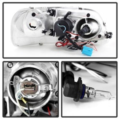 Spyder Ford F150 97-03 Projector - LED Halo Amber Reflctr LED Blk Smke PRO-YD-FF15097-1P-AM-BSM SPYDER
