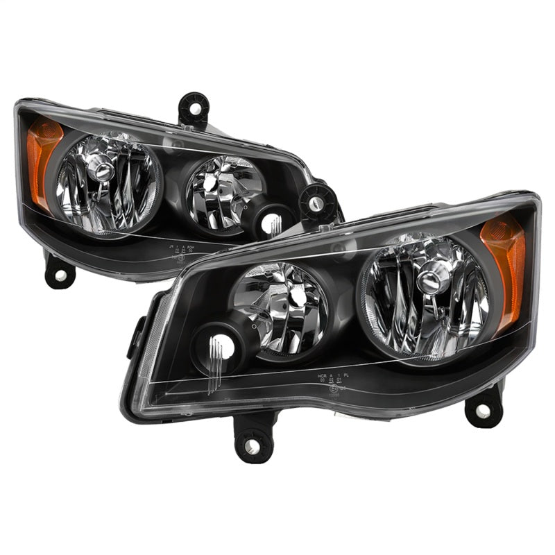 xTune 11-17 Dodge Grand Caravan OEM Style Headlights - Black (HD-JH-CHRTC08-AM-BK) SPYDER