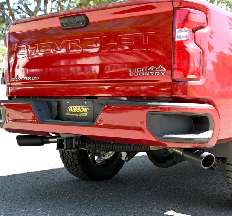 Gibson 20-23 SILVERADO, SIERRA 2500HD/500HD 6.6L ,3.5in BLACK ELITE DUAL EXTREME EXHAUST, STAINLESS - 65714B Gibson