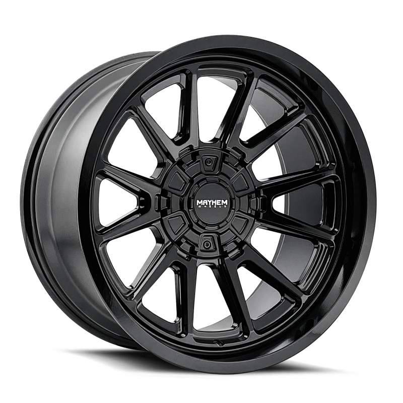 Mayhem 8116 Intrepid 20x9 / 8x165.1 BP / 0mm Offset / 125.2mm Hub Gloss Black Wheel