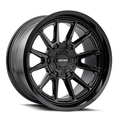 Mayhem 8116 Intrepid 20x9 / 8x165.1 BP / 0mm Offset / 125.2mm Hub Gloss Black Wheel