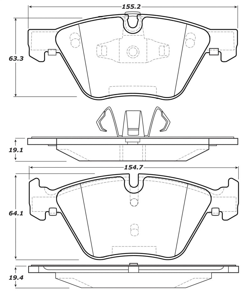 StopTech Premium Ceramic Brake Pads - 308.10611 Stoptech