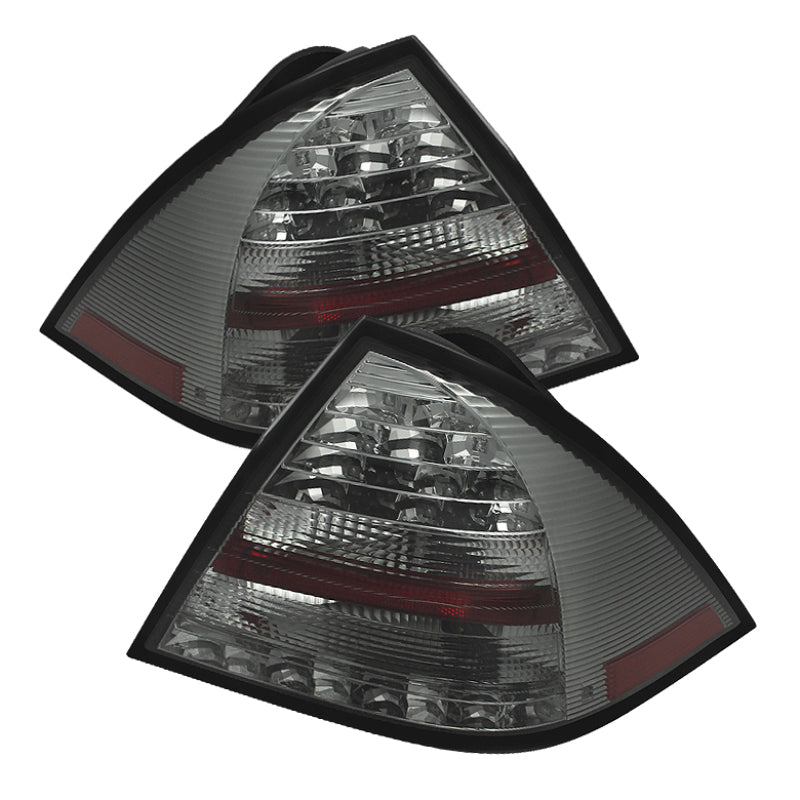 Spyder Mercedes Benz W203 C-Class 05-07 4DR Sedan LED Tail Lights Smoke ALT-YD-MBZC05-LED-SM SPYDER