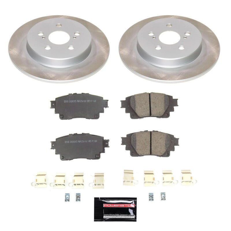 Power Stop 19-22 Toyota Corolla Rear Semi-Coated Rotor Kit PowerStop