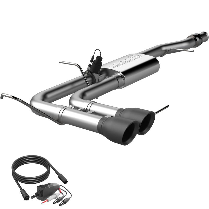 QTP 14-18 Chevy Silverado 1500 4.8L/5.3L EC/CC SB 304SS Screamer Cat-Back Side Exit w/4.5in Blk Tips QTP