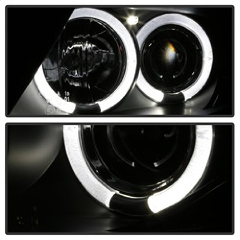 Spyder BMW Z4 03-08 Projector Headlights Halogen Model Only - LED Halo Black PRO-YD-BMWZ403-HL-BK SPYDER