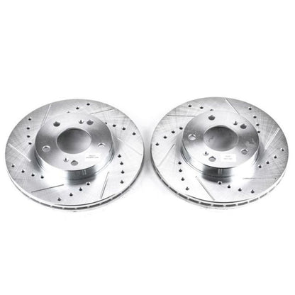 Power Stop 96-99 Infiniti I30 Front Evolution Drilled & Slotted Rotors - Pair PowerStop