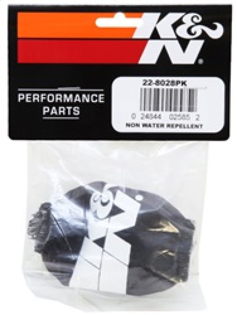 K&N Universal Precharger Round Tapered Air Filter Wrap Black 3in Base ID x 2in Top ID x 3in H K&N Engineering