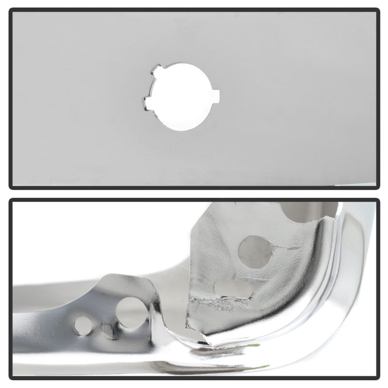 XTune 17-19 Ford F250/ F350 Rear Left Bumper Cap End w/ Sensor Hole - Chrome RB-FF25017-BEWS-L SPYDER