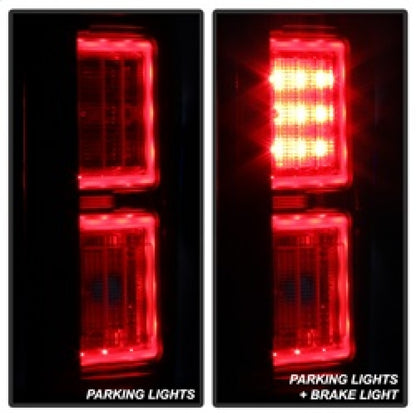 Spyder Ford F150 2015-2017 Light Bar LED Tail Lights - Red Clear ALT-YD-FF15015-LBLED-RC SPYDER