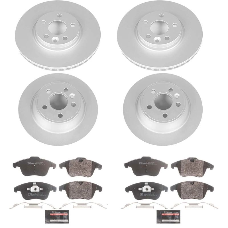 Power Stop 15-18 Volvo S60 Front Euro-Stop Brake Kit PowerStop