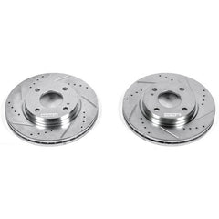 Power Stop 11-19 Ford Fiesta Front Evolution Drilled & Slotted Rotors - Pair
