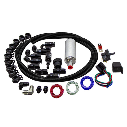 Snow Performance Supplemental Fuel System (Black Nylon Braided Stainless Line) - SNF-60900B