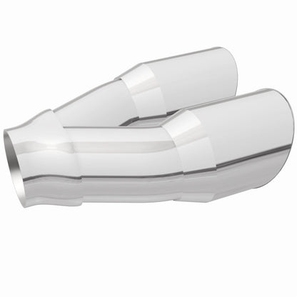 MagnaFlow Double Wall 3in Dual Round Polished Tip 2.25in Inlet Magnaflow