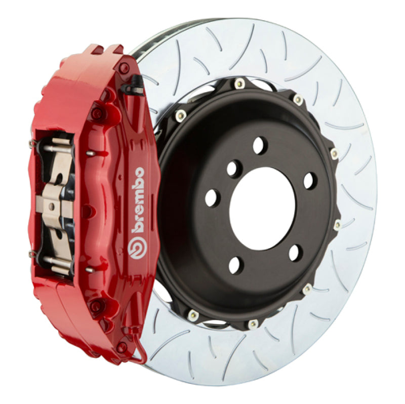 Brembo 09-12 SL550 (R230) Front GT BBK 6 Piston Cast 355x32 2pc Rotor Slotted Type-3-Red Brembo