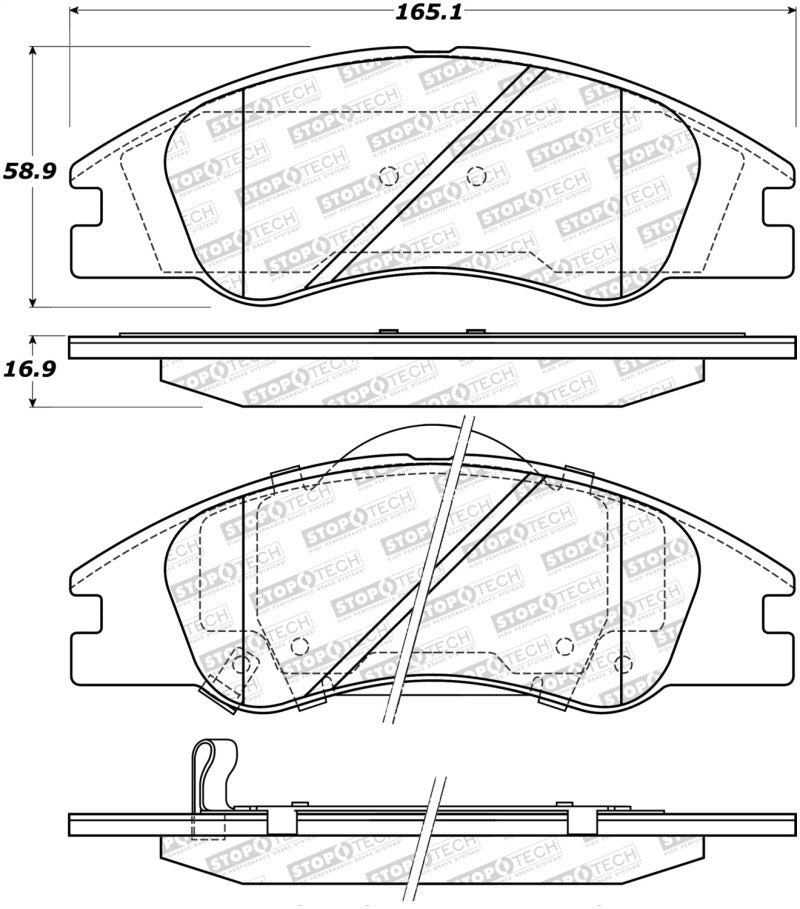 StopTech Premium Ceramic Brake Pads - 308.10740