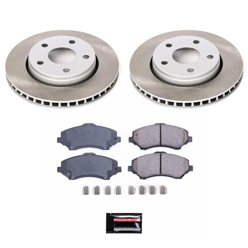 Power Stop 2018 Jeep Wrangler JK Front Semi-Coated Rotor Kit PowerStop