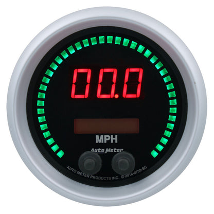Autometer 85.7mm Black Switchable 260 MPH / 260 KM/H Speedometer Sport-Comp Elite Digital Gauge 6789-SC
