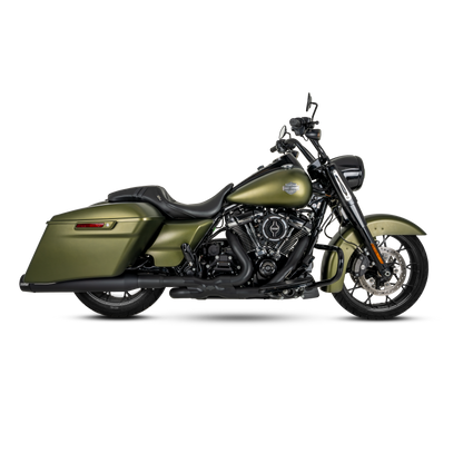 Vance & Hines 17-23 Harley Touring Models Blackbird 450 Slip-Ons - Black Contrast Finish End Caps