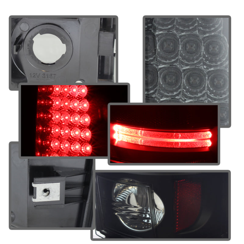 Spyder Chevy Silverado 1500 99-02 (Not Fit Stepside) LED Tail Lights Blk Smke ALT-YD-CS99-LED-BSM SPYDER