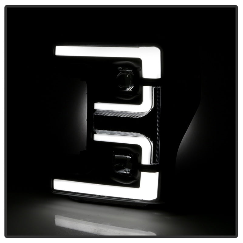 Spyder 17-18 Ford F250/F350/F450 Halogen Model Only -White Light Bar- Black- PRO-YD-FS17HALSI-BK SPYDER