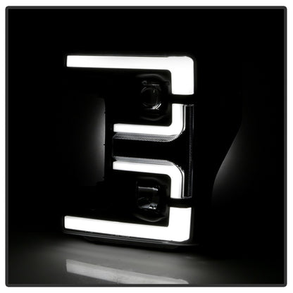 Spyder 17-18 Ford F250/F350/F450 Halogen Model Only -White Light Bar- Black- PRO-YD-FS17HALSI-BK SPYDER