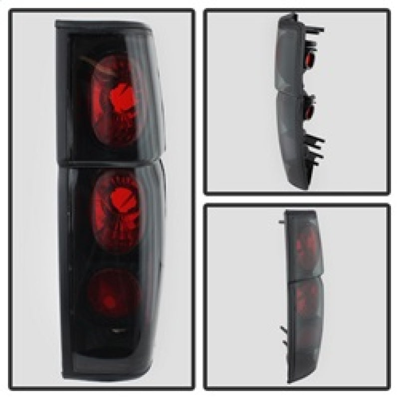 Spyder Nissan Hardbody 86-97 Euro Style Tail Lights Black Smoke ALT-YD-NH86-BSM SPYDER