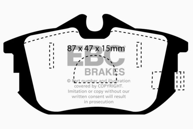 EBC YellowStuff Rear Brake Pads - DP41076R EBC